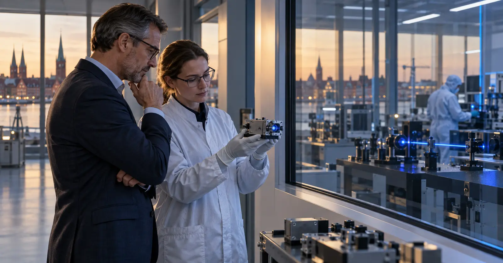 Illustratief beeld bij: Coherent investeert €46 miljoen in Lübeck. Fotonicacapaciteit groeit alleen als engineering en productie tegelijk opschalen.